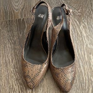H&M wild python print heels